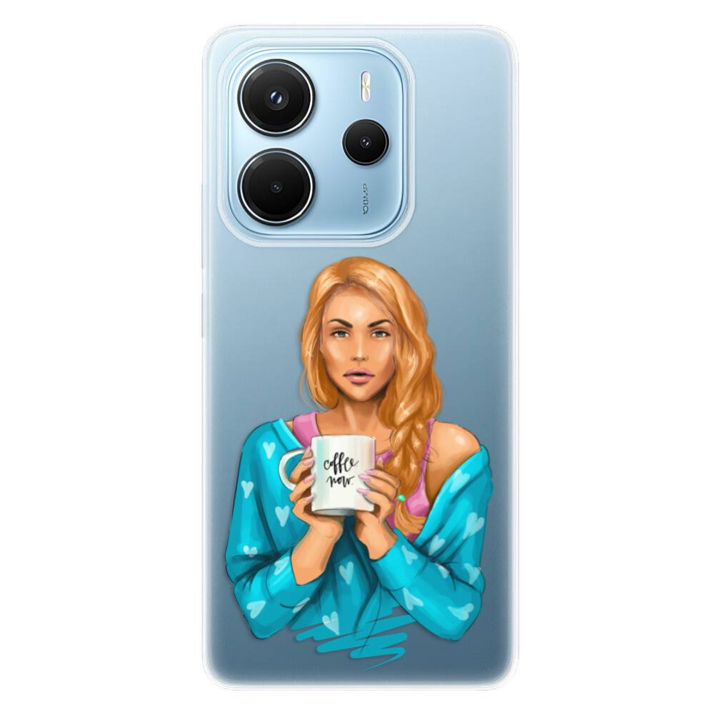 Odolné silikónové puzdro iSaprio - Coffe Now - Redhead - Xiaomi Redmi Note 14