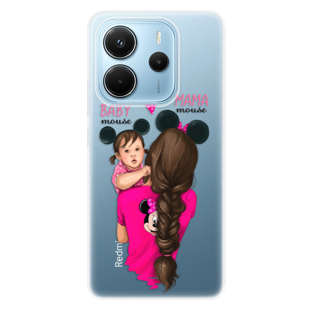Odolné silikónové puzdro iSaprio - Mama Mouse Brunette and Girl - Xiaomi Redmi Note 14