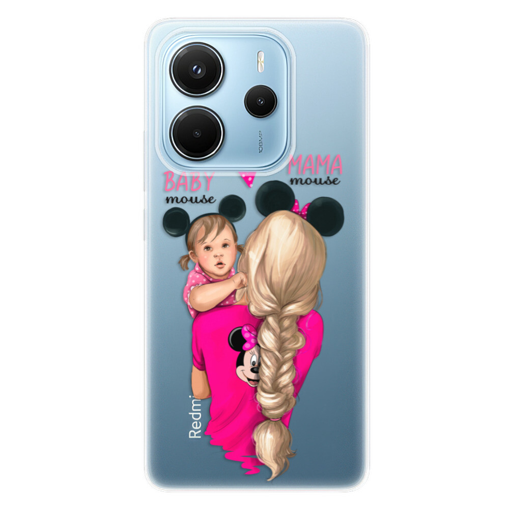 Odolné silikónové puzdro iSaprio - Mama Mouse Blond and Girl - Xiaomi Redmi Note 14