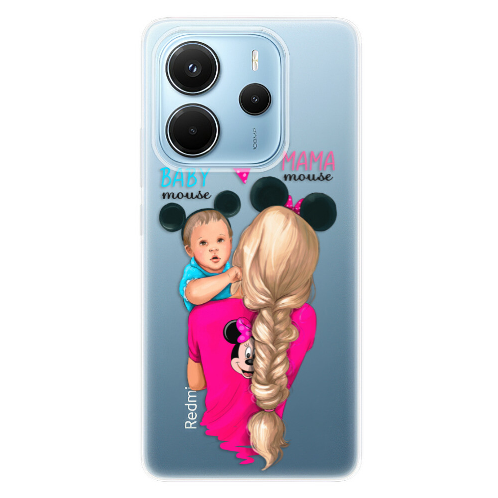 Odolné silikónové puzdro iSaprio - Mama Mouse Blonde and Boy - Xiaomi Redmi Note 14