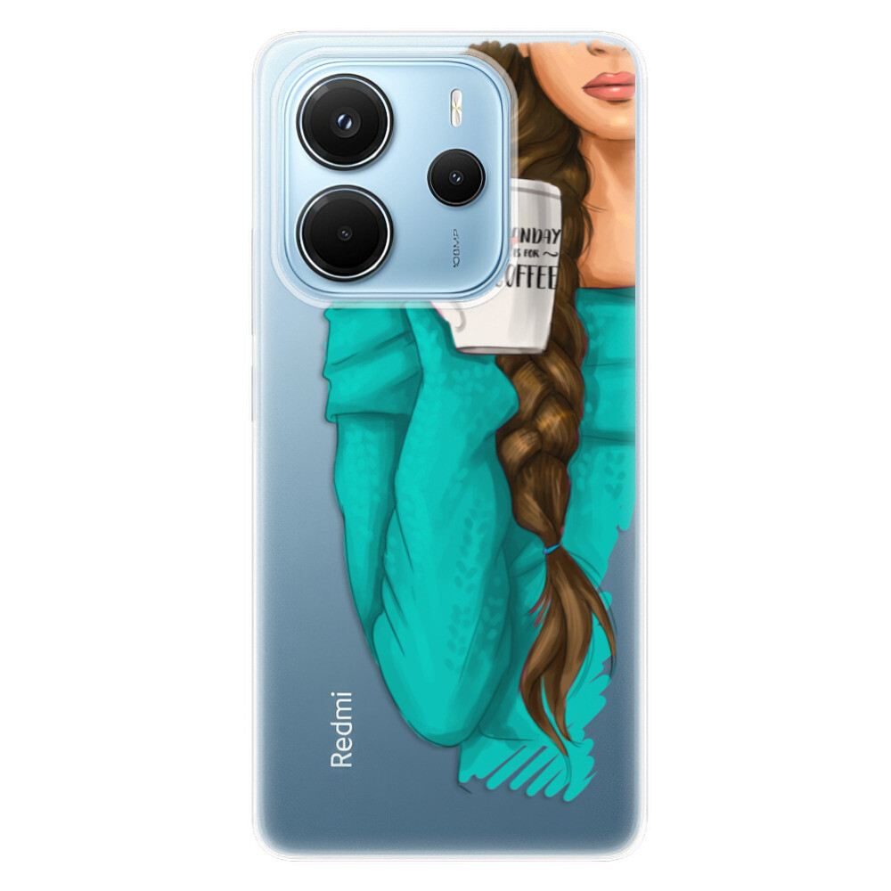 Odolné silikónové puzdro iSaprio - My Coffe and Brunette Girl - Xiaomi Redmi Note 14