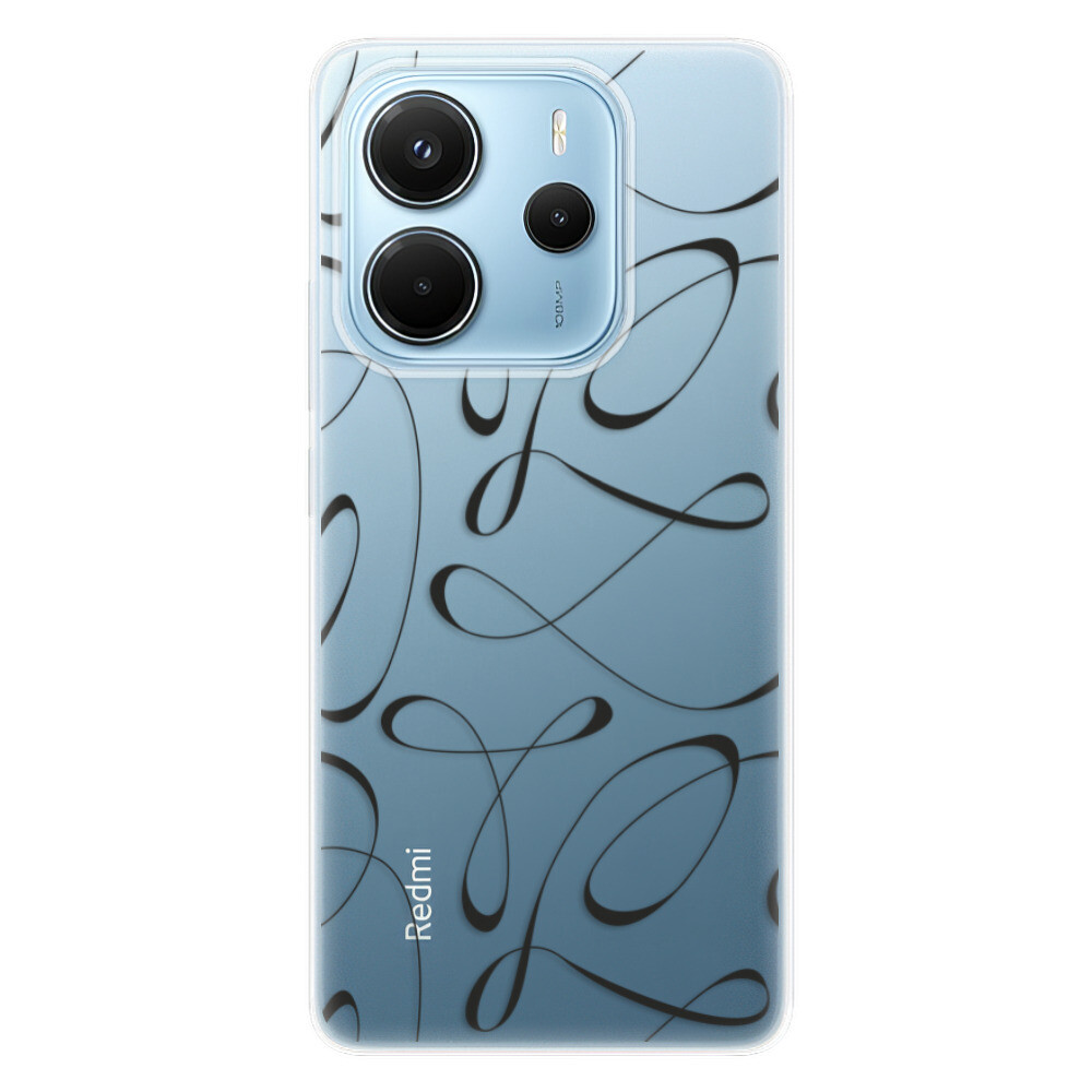 Odolné silikónové puzdro iSaprio - Fancy - black - Xiaomi Redmi Note 14