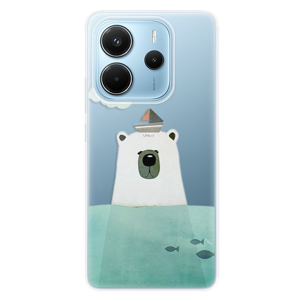 Odolné silikónové puzdro iSaprio - Bear With Boat - Xiaomi Redmi Note 14