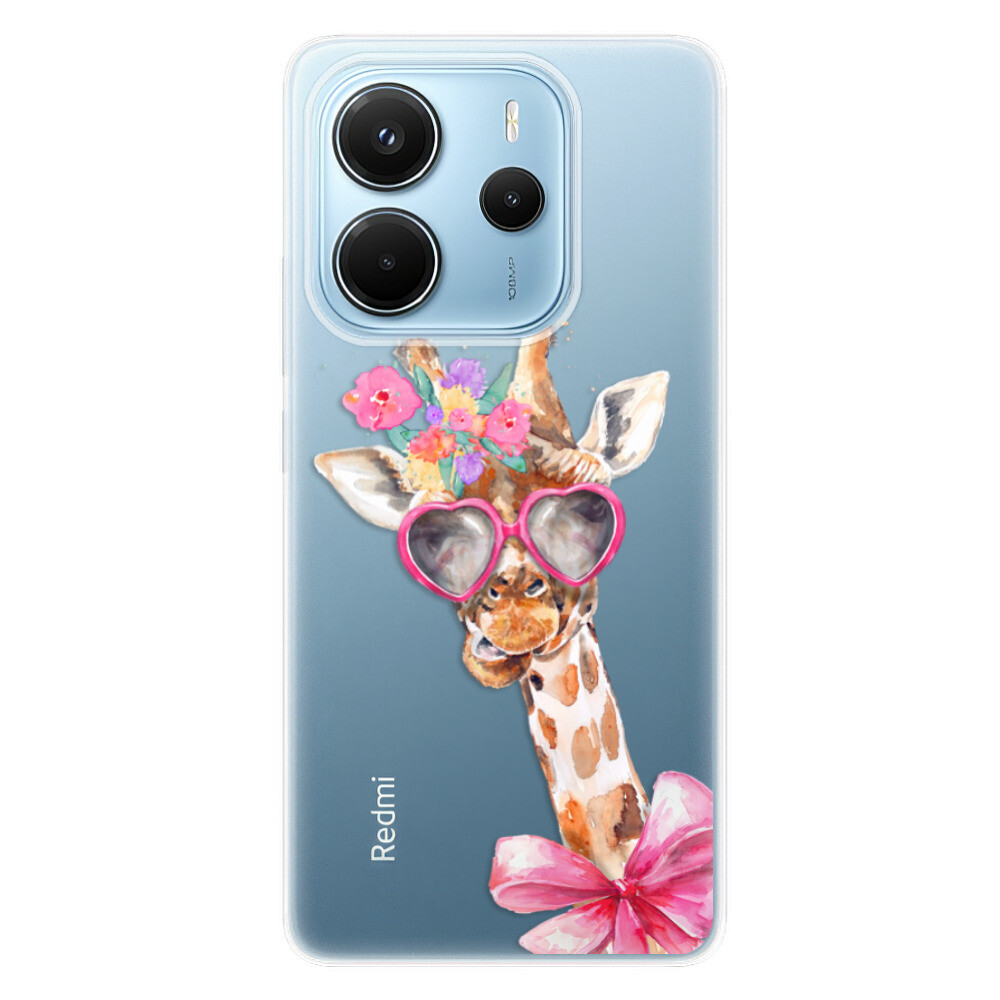 Odolné silikónové puzdro iSaprio - Lady Giraffe - Xiaomi Redmi Note 14