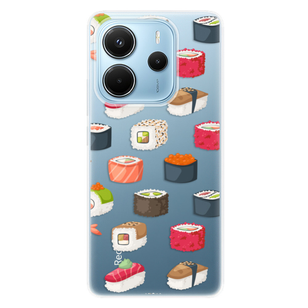 Odolné silikónové puzdro iSaprio - Sushi Pattern - Xiaomi Redmi Note 14