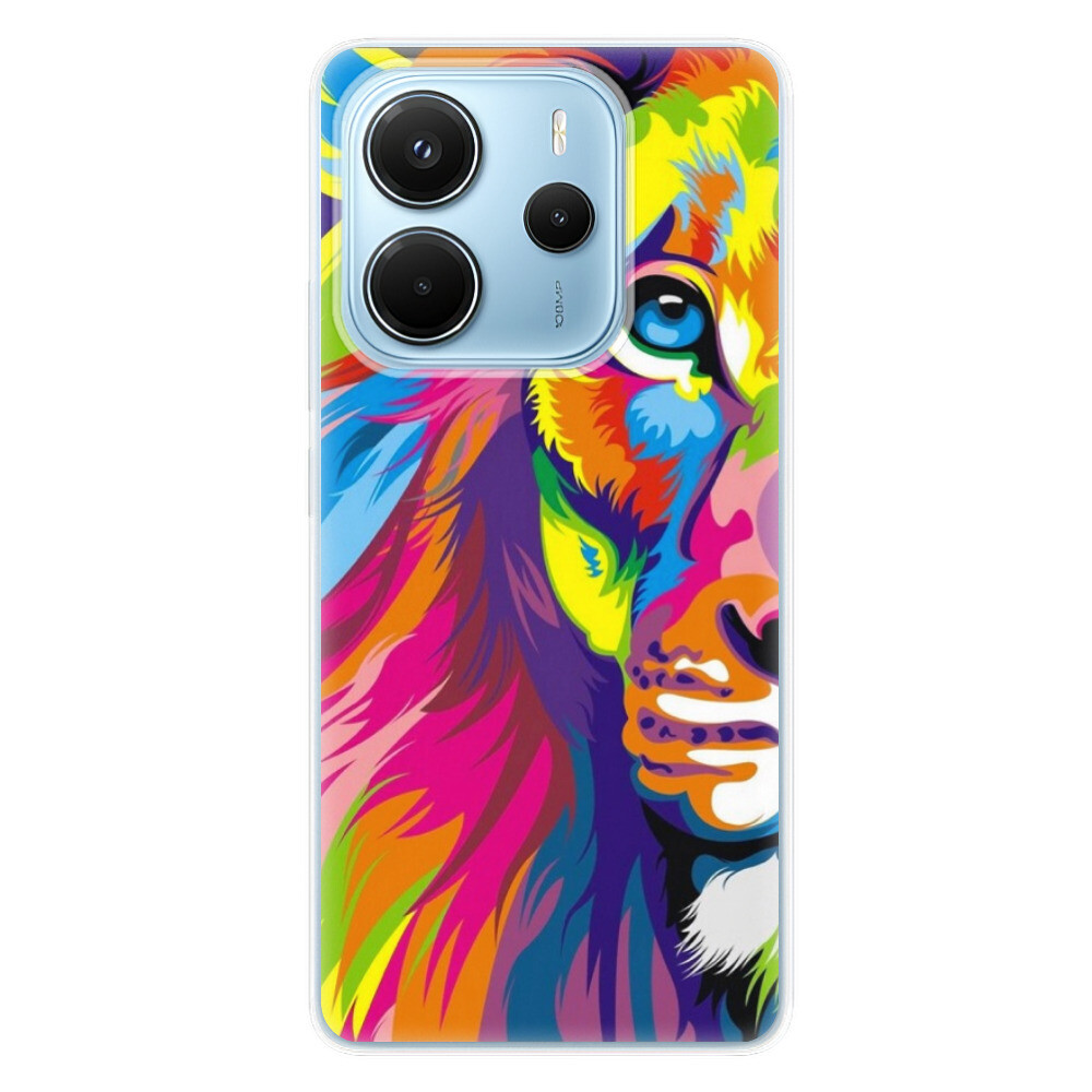 Odolné silikónové puzdro iSaprio - Rainbow Lion - Xiaomi Redmi Note 14
