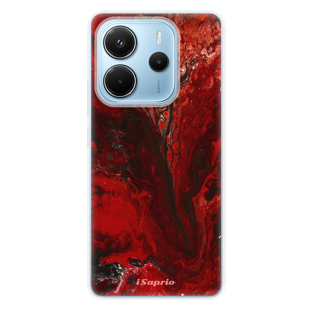 Odolné silikónové puzdro iSaprio - RedMarble 17 - Xiaomi Redmi Note 14