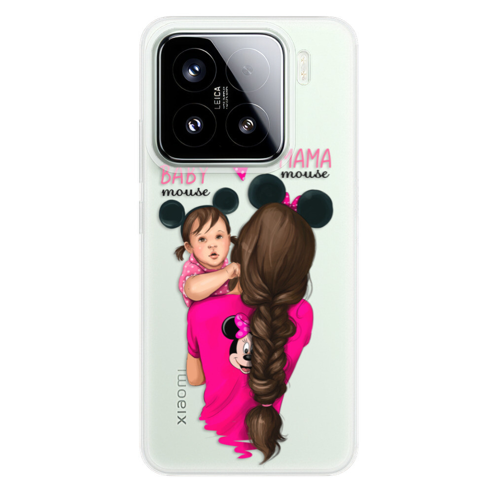 Odolné silikónové puzdro iSaprio - Mama Mouse Brunette and Girl - Xiaomi 15