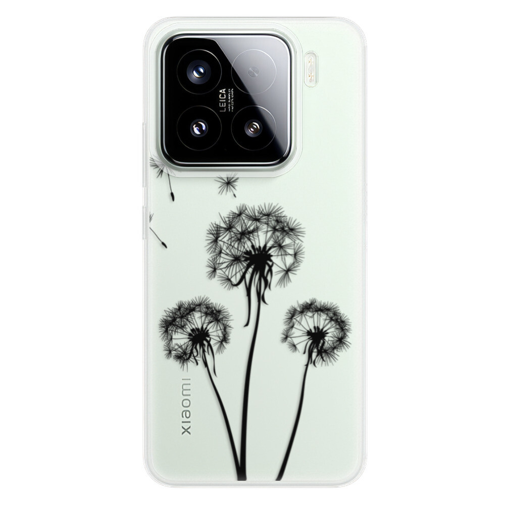 Odolné silikónové puzdro iSaprio - Three Dandelions - black - Xiaomi 15