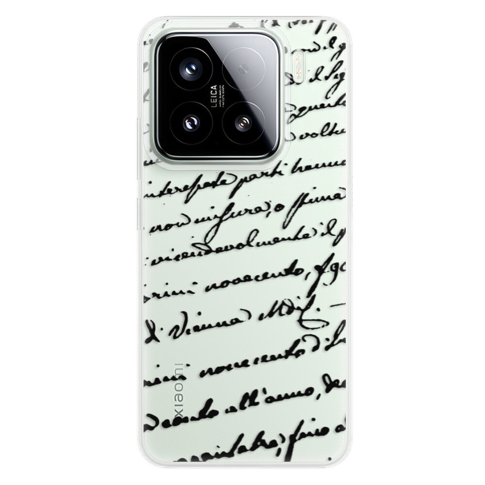Odolné silikónové puzdro iSaprio - Handwriting 01 - black - Xiaomi 15