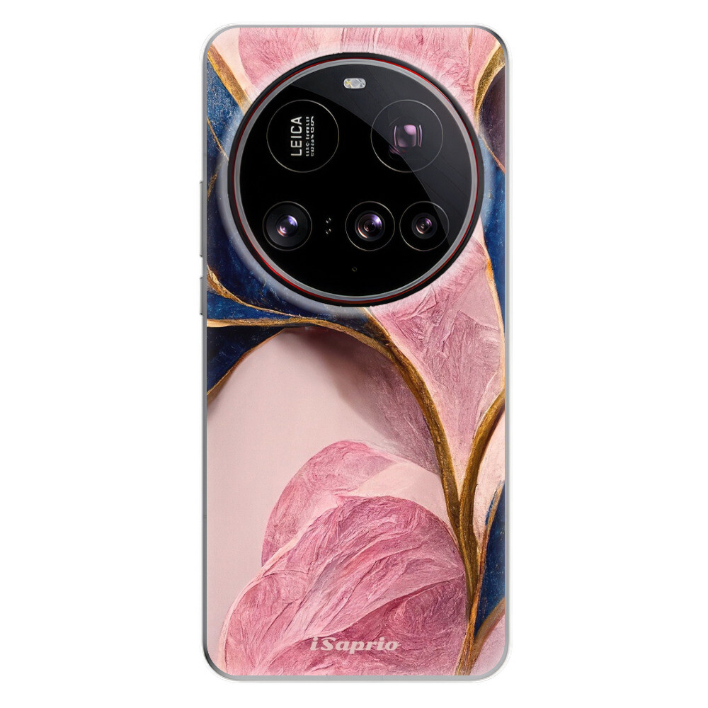 Odolné silikónové puzdro iSaprio - Pink Blue Leaves - Xiaomi 15 Ultra