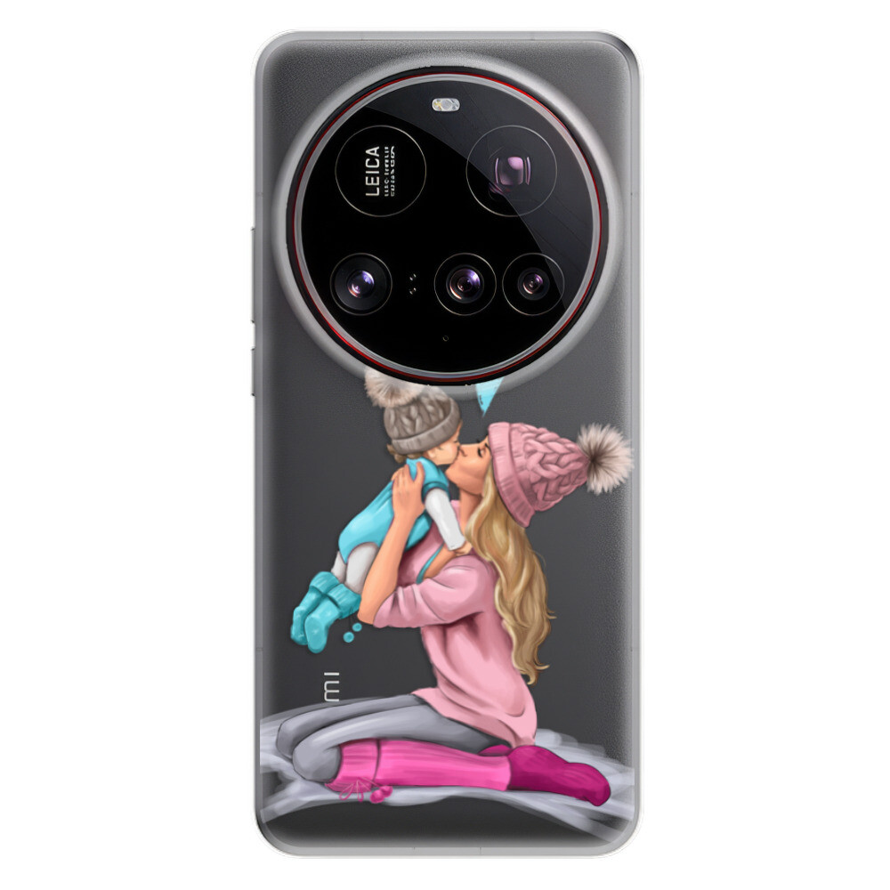 Odolné silikónové puzdro iSaprio - Kissing Mom - Blond and Boy - Xiaomi 15 Ultra