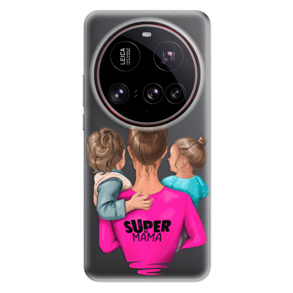 Odolné silikónové puzdro iSaprio - Super Mama - Boy and Girl - Xiaomi 15 Ultra