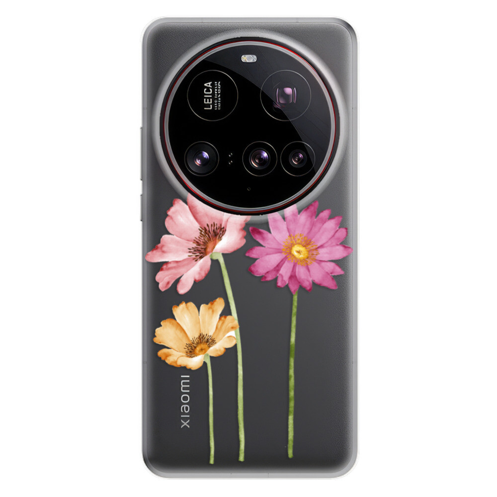 Odolné silikónové puzdro iSaprio - Three Flowers - Xiaomi 15 Ultra