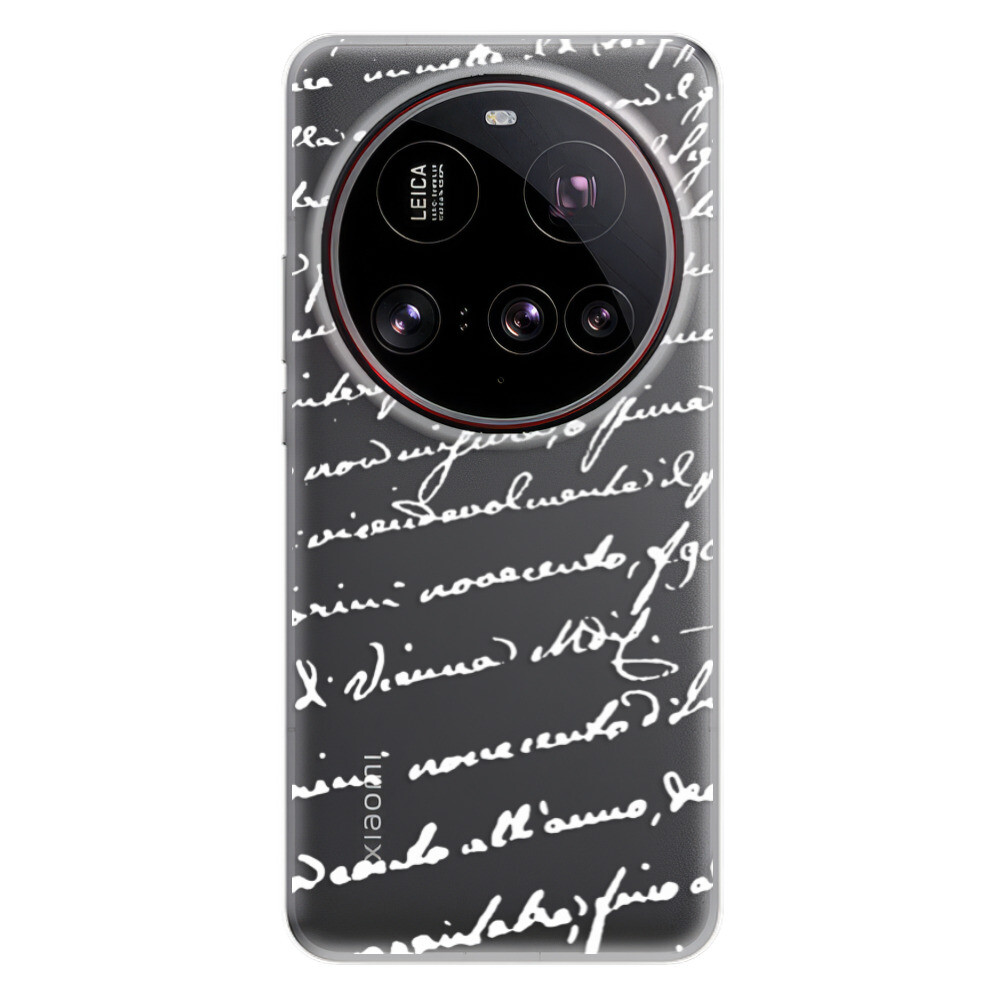 Odolné silikónové puzdro iSaprio - Handwriting 01 - white - Xiaomi 15 Ultra