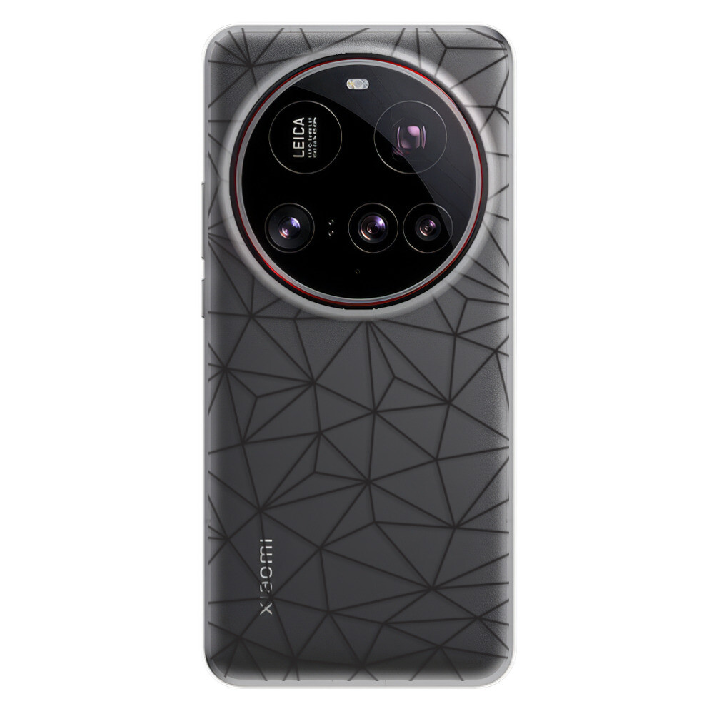 Odolné silikónové puzdro iSaprio - Abstract Triangles 03 - black - Xiaomi 15 Ultra