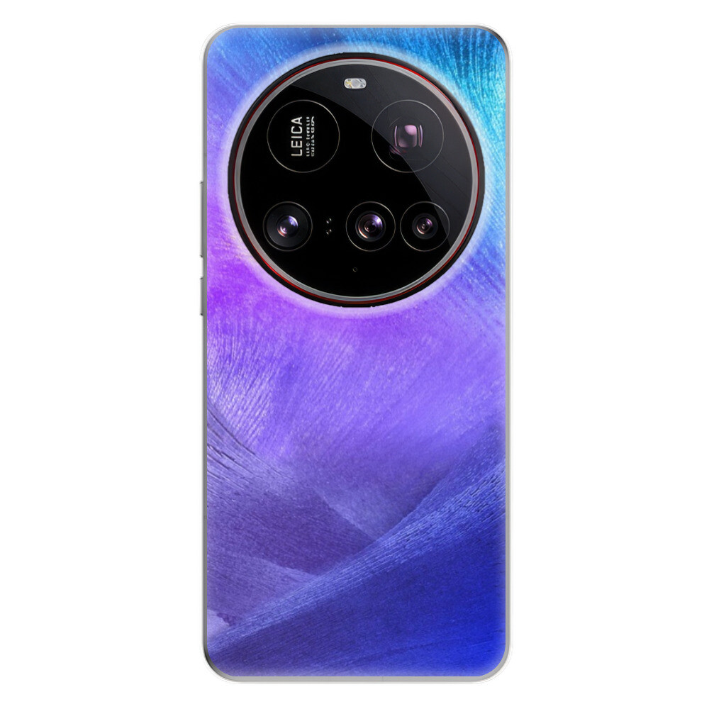 Odolné silikónové puzdro iSaprio - Purple Feathers - Xiaomi 15 Ultra