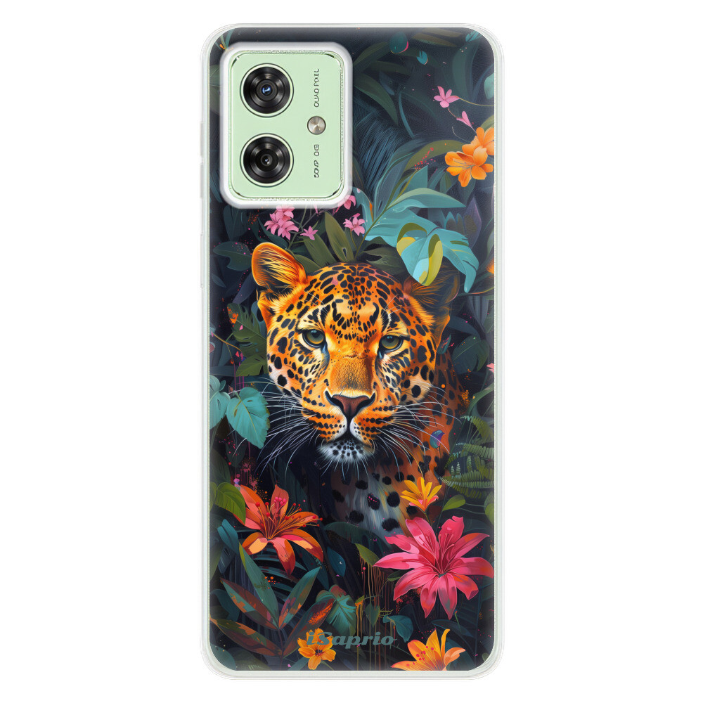 Odolné silikónové puzdro iSaprio - Flower Jaguar - Motorola Moto G54 5G / G54 5G Power Edition
