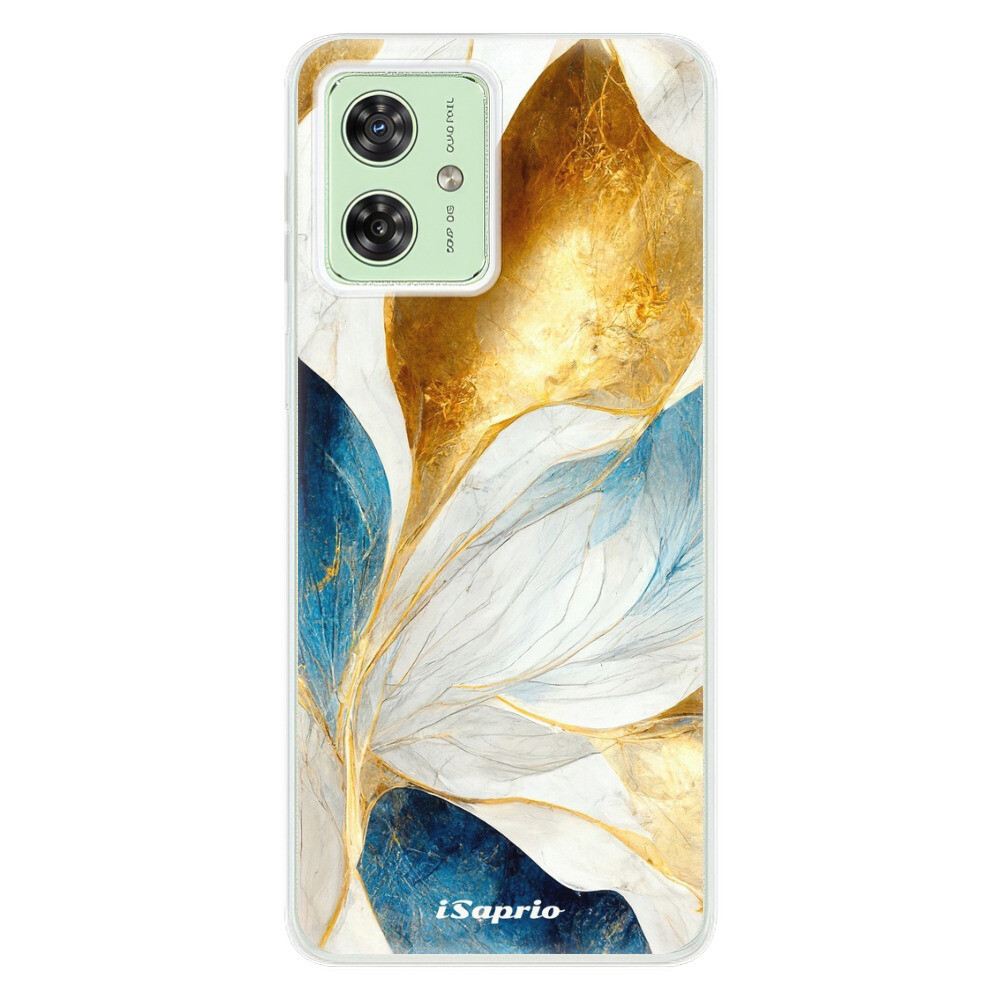 Odolné silikónové puzdro iSaprio - Blue Leaves - Motorola Moto G54 5G / G54 5G Power Edition