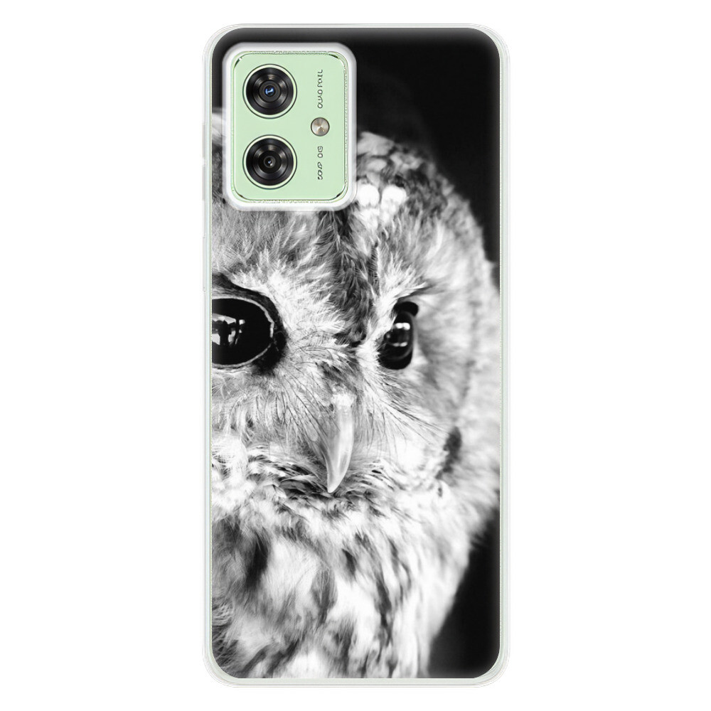 Odolné silikónové puzdro iSaprio - BW Owl - Motorola Moto G54 5G / G54 5G Power Edition