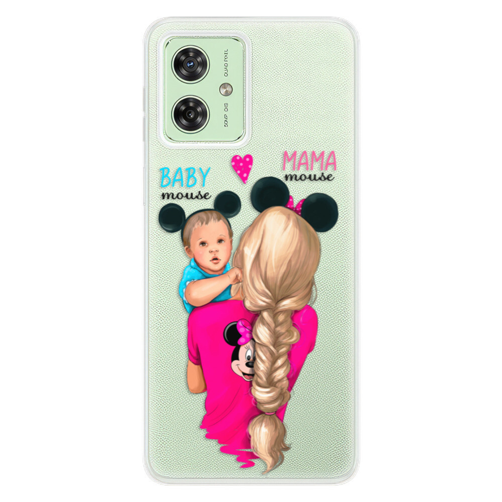 Odolné silikónové puzdro iSaprio - Mama Mouse Blonde and Boy - Motorola Moto G54 5G / G54 5G Power Edition
