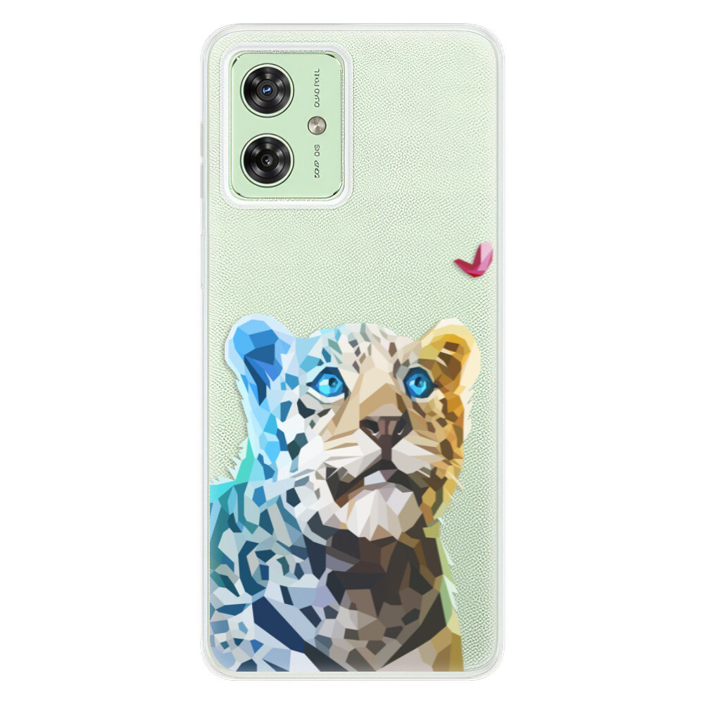 Odolné silikónové puzdro iSaprio - Leopard With Butterfly - Motorola Moto G54 5G / G54 5G Power Edition