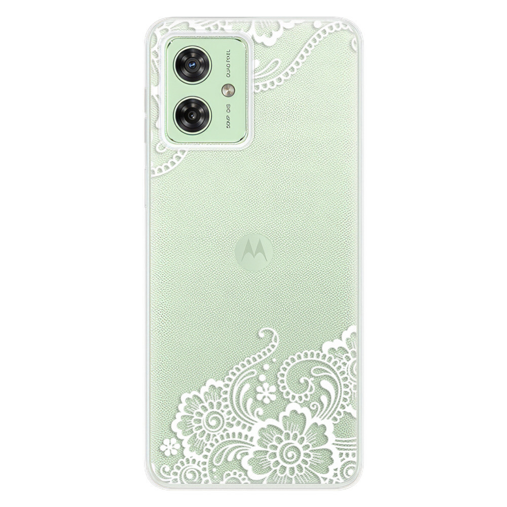 Odolné silikónové puzdro iSaprio - White Lace 02 - Motorola Moto G54 5G / G54 5G Power Edition