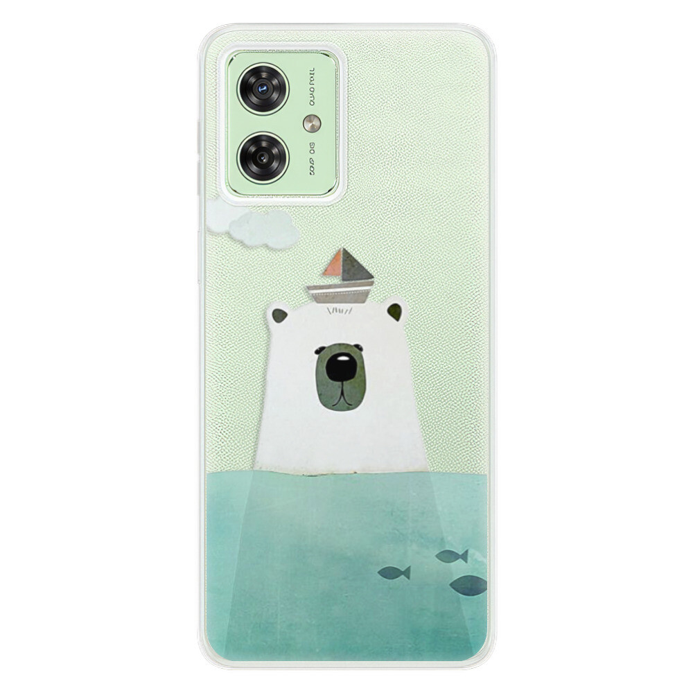Odolné silikónové puzdro iSaprio - Bear With Boat - Motorola Moto G54 5G / G54 5G Power Edition