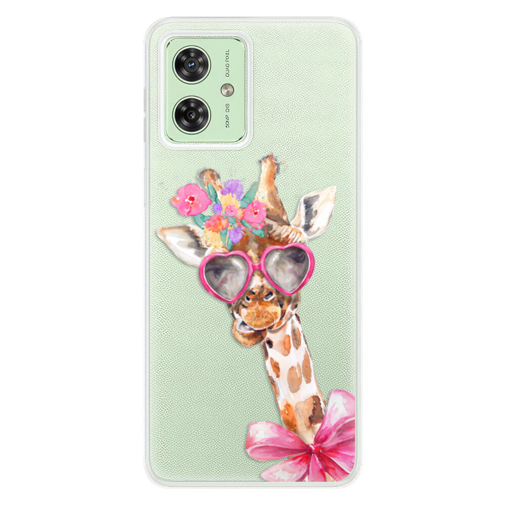 Odolné silikónové puzdro iSaprio - Lady Giraffe - Motorola Moto G54 5G / G54 5G Power Edition