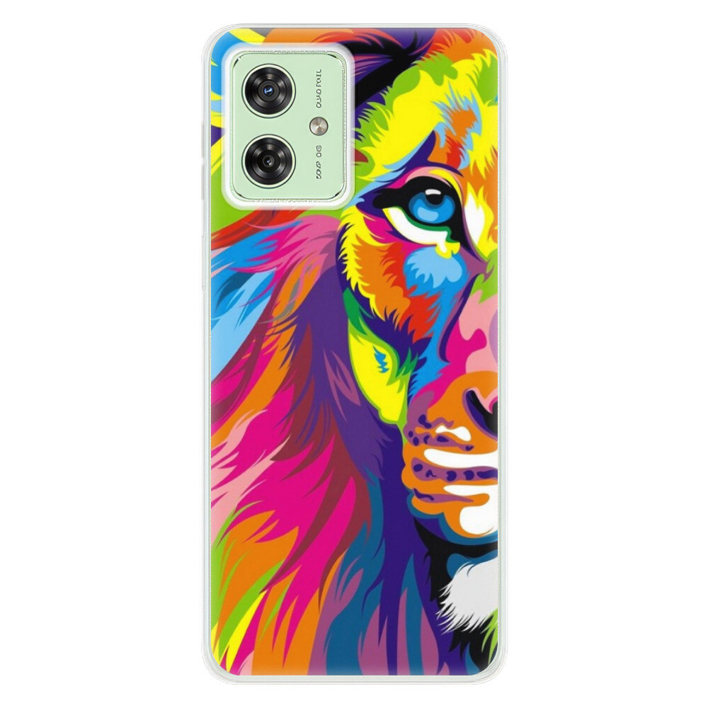 Odolné silikónové puzdro iSaprio - Rainbow Lion - Motorola Moto G54 5G / G54 5G Power Edition