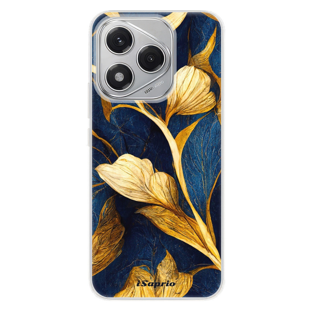 Odolné silikónové puzdro iSaprio - Gold Leaves - Honor 400 Lite