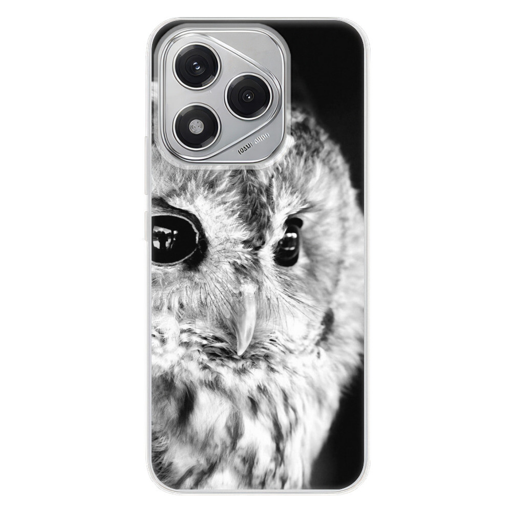 Odolné silikónové puzdro iSaprio - BW Owl - Honor 400 Lite