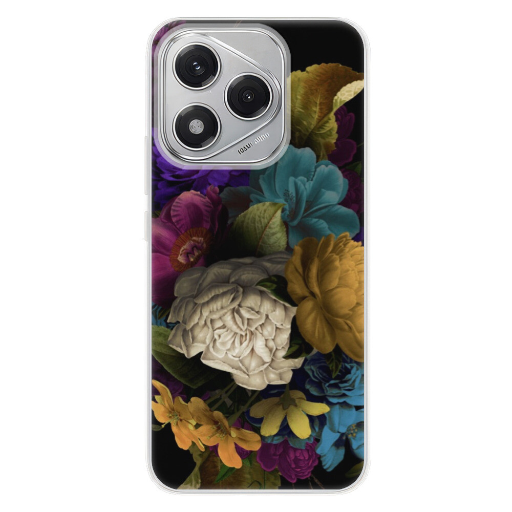 Odolné silikónové puzdro iSaprio - Dark Flowers - Honor 400 Lite