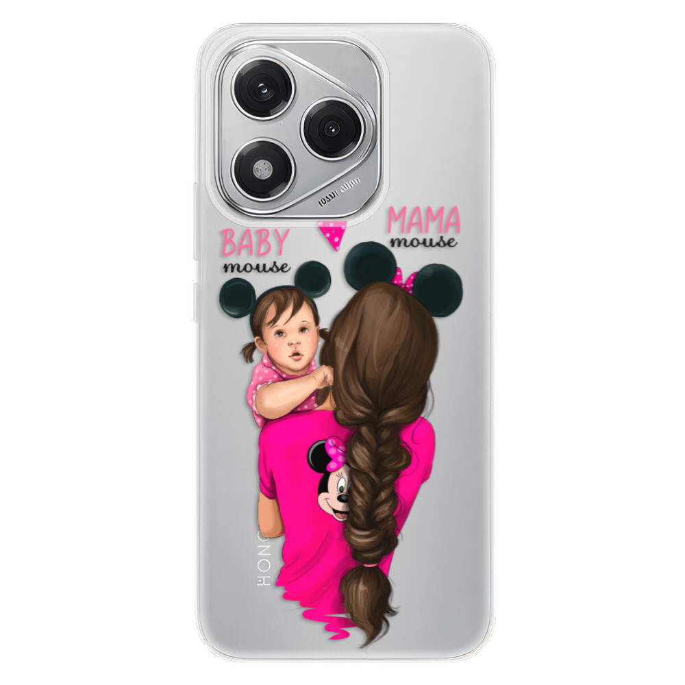 Odolné silikónové puzdro iSaprio - Mama Mouse Brunette and Girl - Honor 400 Lite