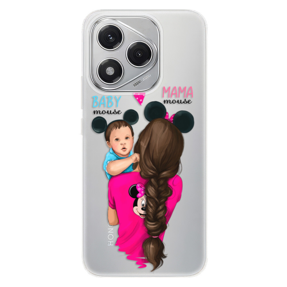 Odolné silikónové puzdro iSaprio - Mama Mouse Brunette and Boy - Honor 400 Lite