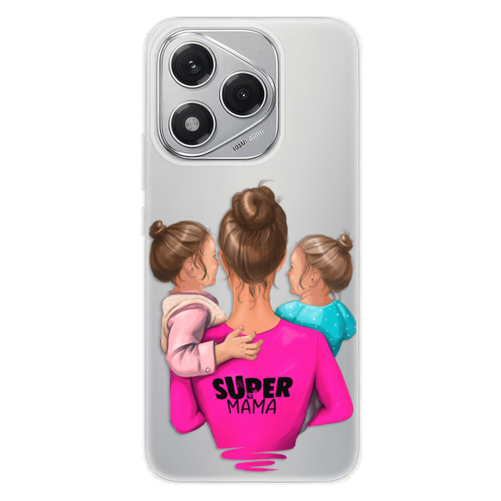 Odolné silikónové puzdro iSaprio - Super Mama - Two Girls - Honor 400 Lite