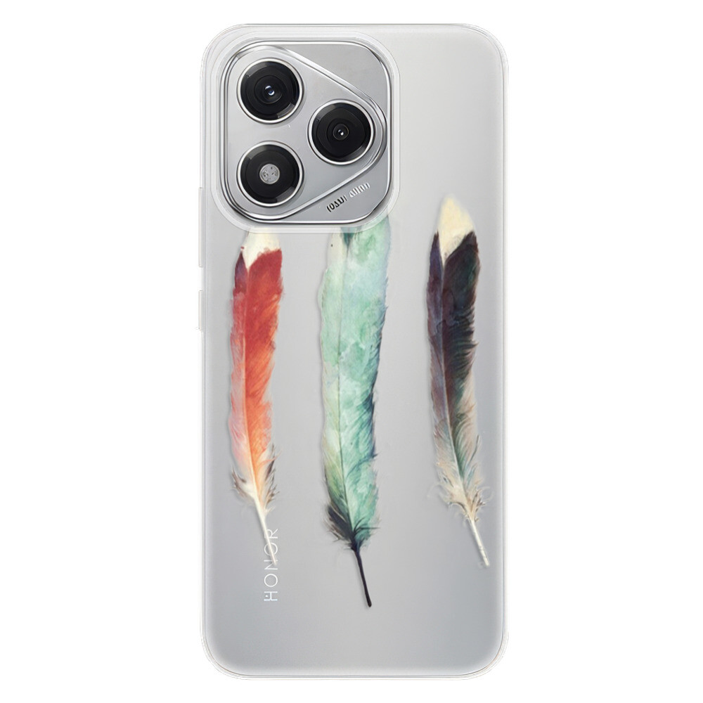 Odolné silikónové puzdro iSaprio - Three Feathers - Honor 400 Lite