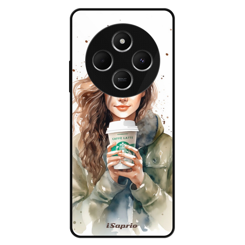 Lesklé puzdro Exclusive iSaprio - Girl With Latte - Xiaomi Redmi 14C / Poco C75