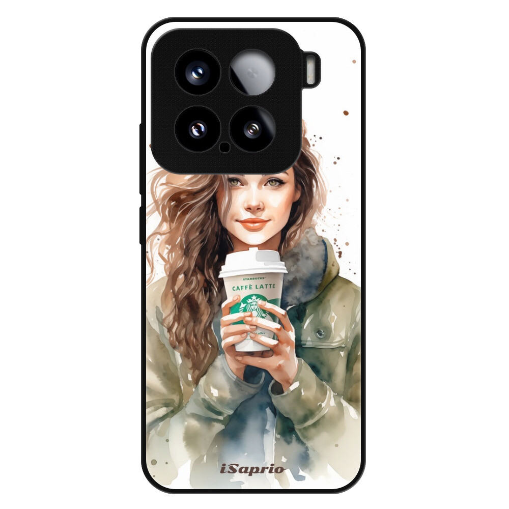 Lesklé puzdro Exclusive iSaprio - Girl With Latte - Xiaomi 15