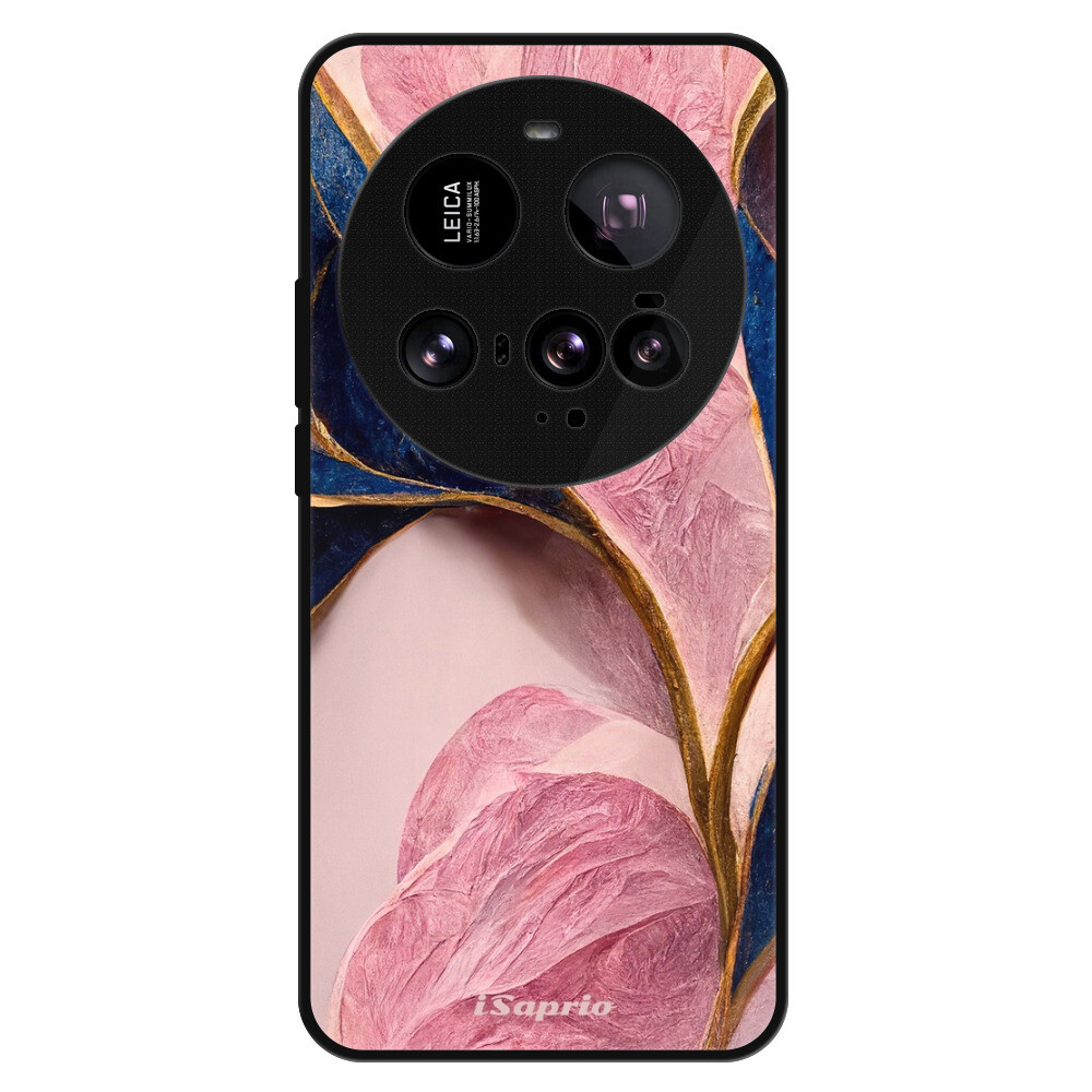 Lesklé puzdro Exclusive iSaprio - Pink Blue Leaves - Xiaomi 15 Ultra