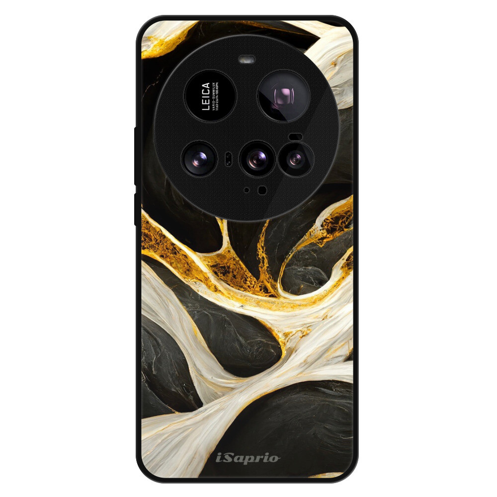 Lesklé puzdro Exclusive iSaprio - Black and Gold - Xiaomi 15 Ultra