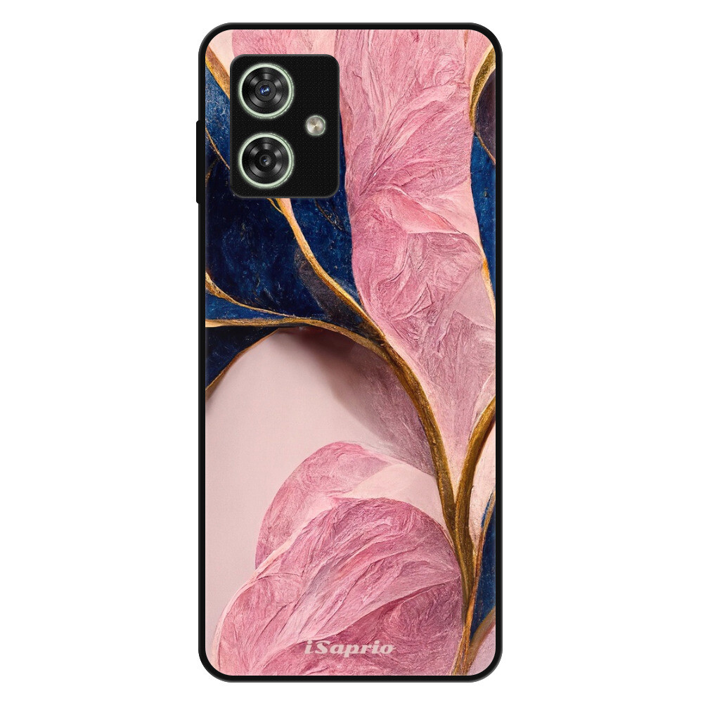Lesklé puzdro Exclusive iSaprio - Pink Blue Leaves - Motorola Moto G54 5G / G54 5G Power Edition