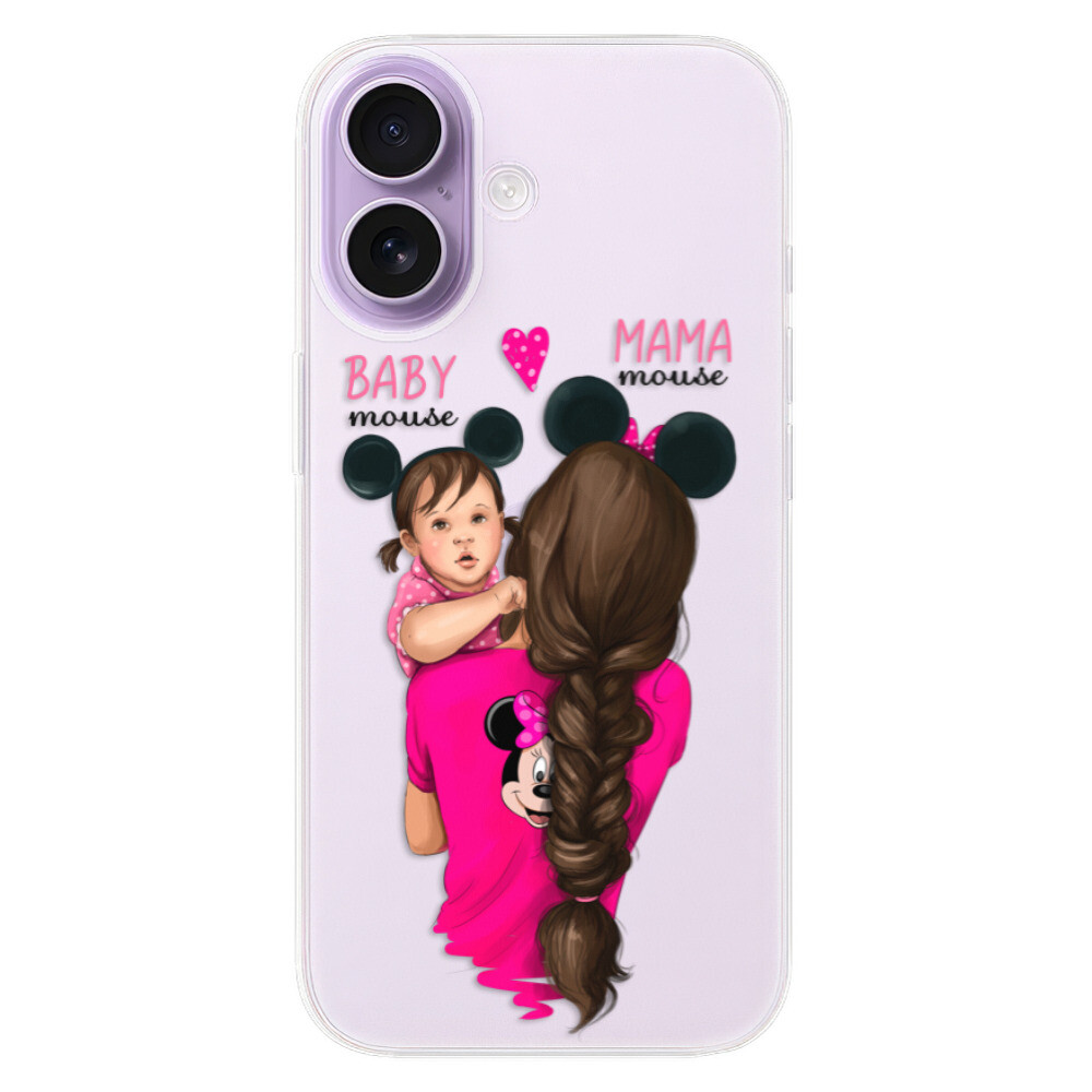 Odolné silikónové puzdro iSaprio - Mama Mouse Brunette and Girl - iPhone 17