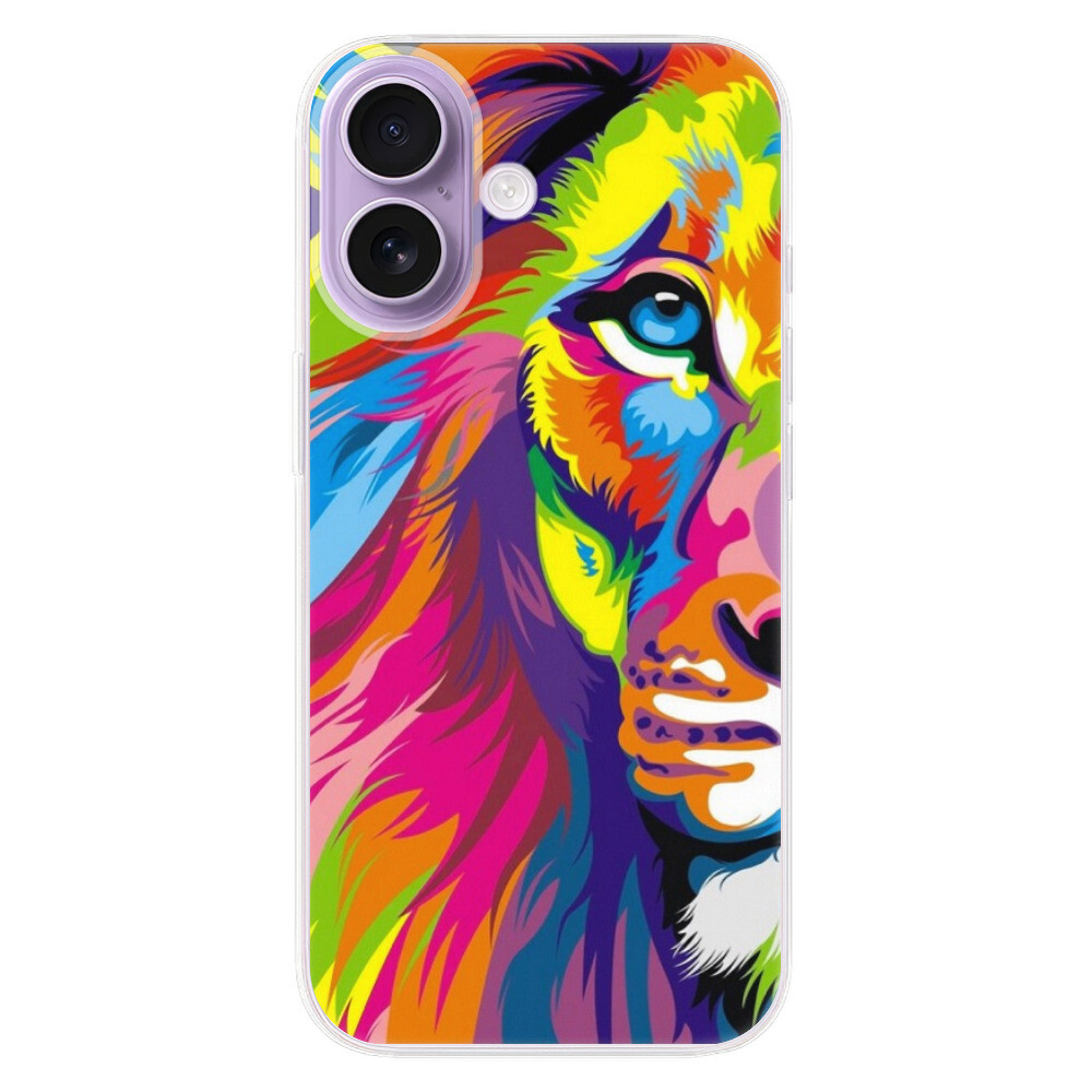 Odolné silikónové puzdro iSaprio - Rainbow Lion - iPhone 17