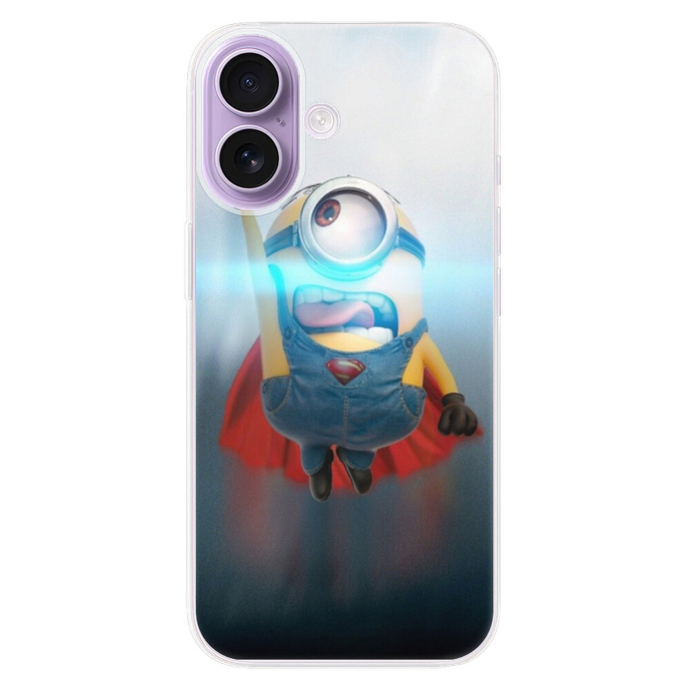 Odolné silikónové puzdro iSaprio - Mimons Superman 02 - iPhone 17