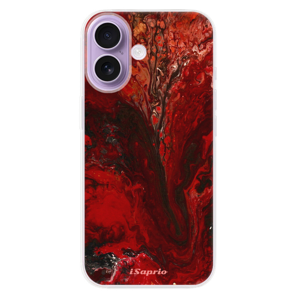 Odolné silikónové puzdro iSaprio - RedMarble 17 - iPhone 17