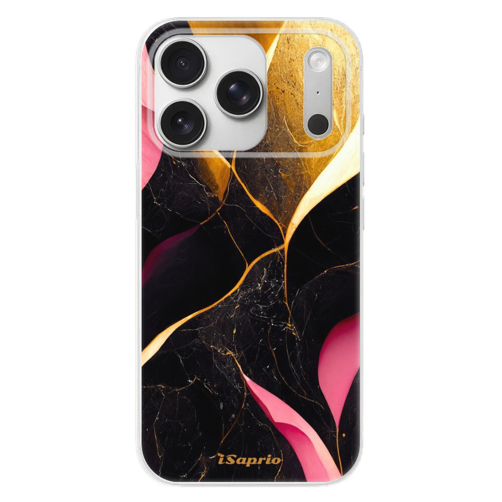 Odolné silikónové puzdro iSaprio - Gold Pink Marble - iPhone 17 Pro