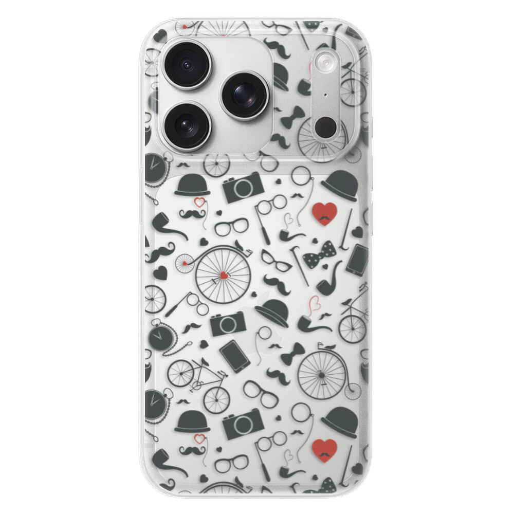 Odolné silikónové puzdro iSaprio - Vintage Pattern 01 - black - iPhone 17 Pro
