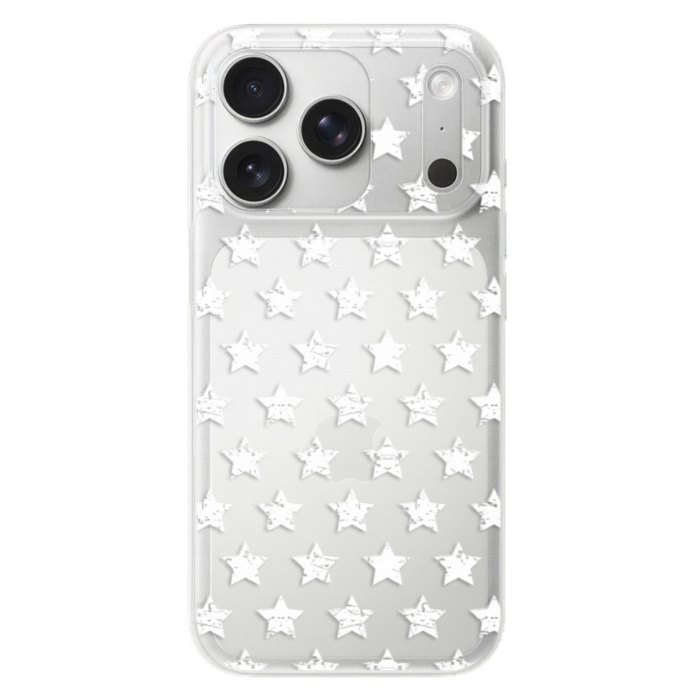 Odolné silikónové puzdro iSaprio - Stars Pattern - white - iPhone 17 Pro