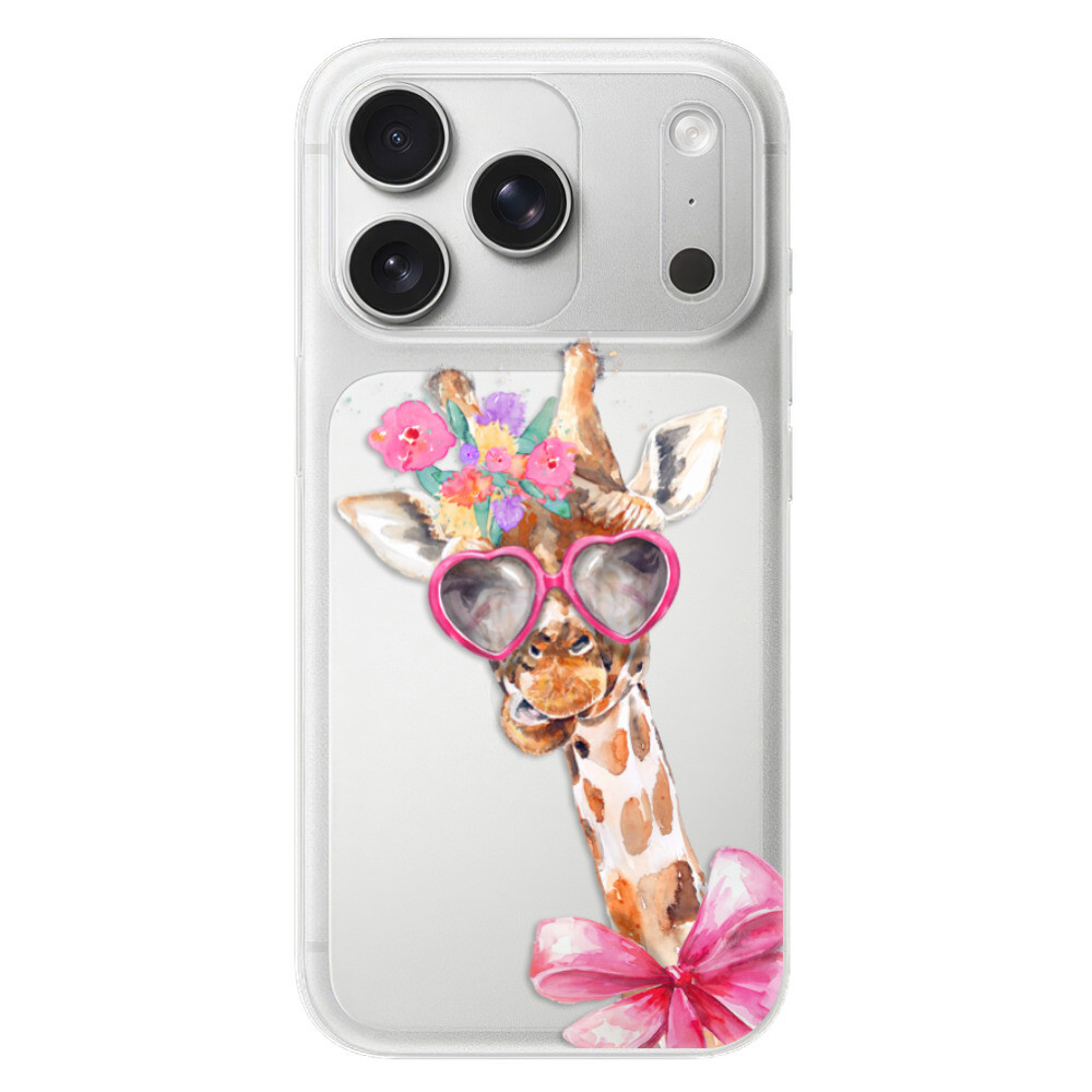 Odolné silikónové puzdro iSaprio - Lady Giraffe - iPhone 17 Pro
